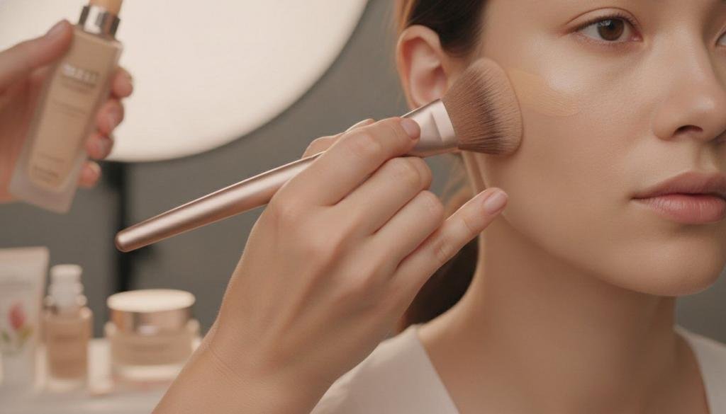 Make-Up Artist Realizza Trucco Glass Skin Luminoso Secondo Le Tendenze Make-Up 2026